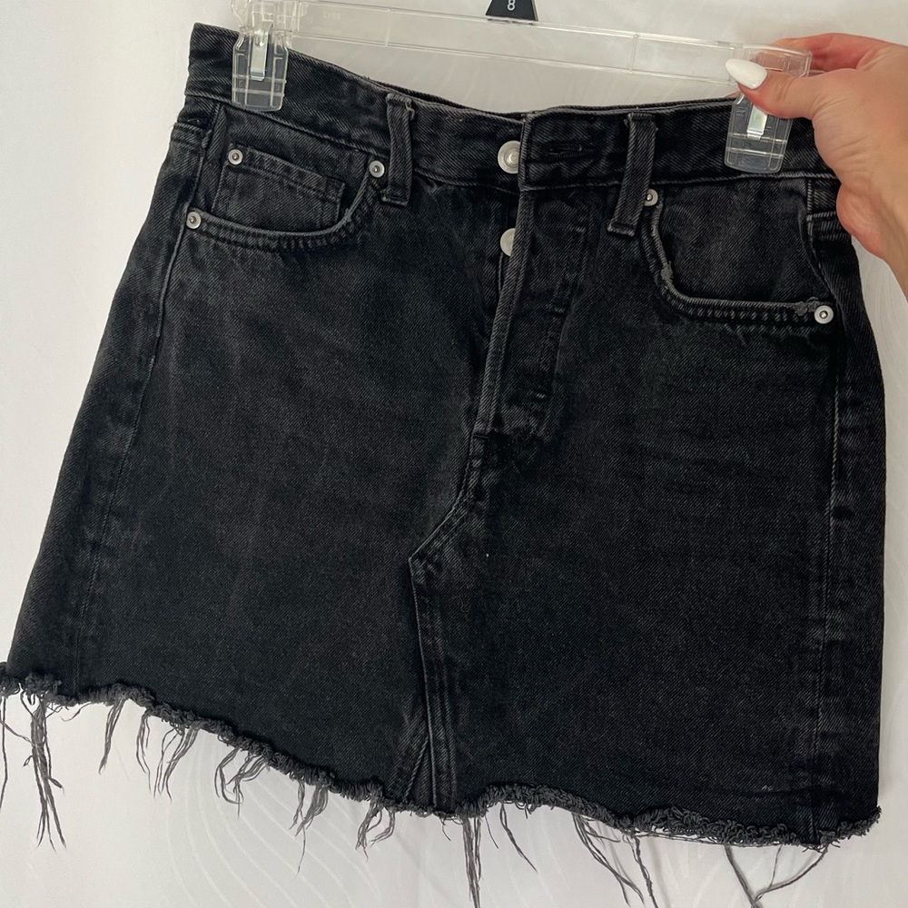 Black Jean Skirt